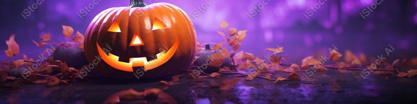 A stunning photograph of a pumpkin glowing with Hallow