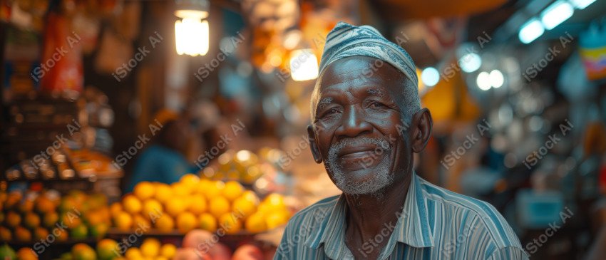 Cinematic, Portrait Photo, a merchant from African, Generated with AI (18)