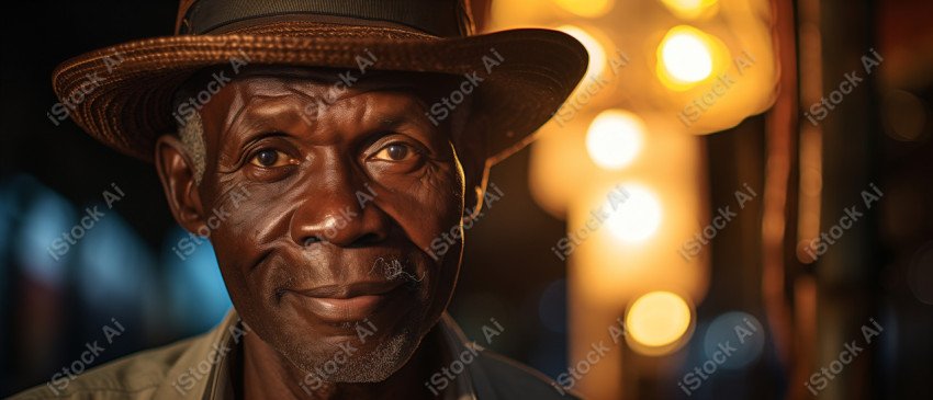Cinematic, Portrait Photo, a merchant from African, Generated with AI (15)