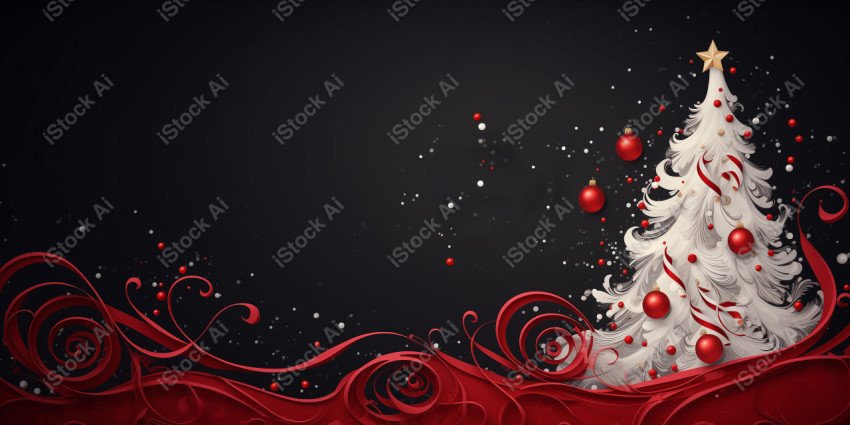 Background for card with Christmas decoration