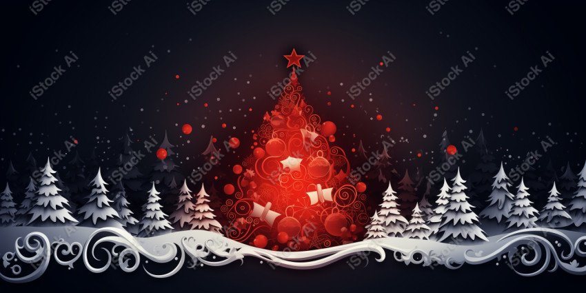 Background for card with Christmas decoration