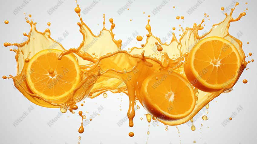 Juicy fresh orange, dripping with juices