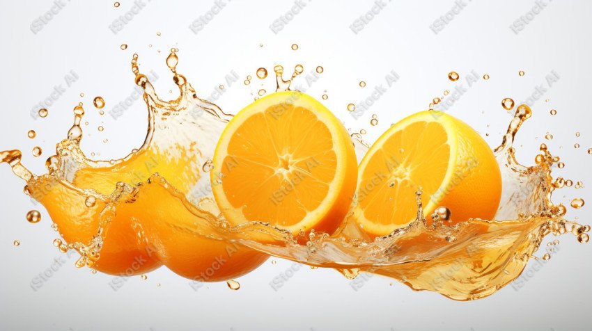 Juicy fresh orange, dripping with juices