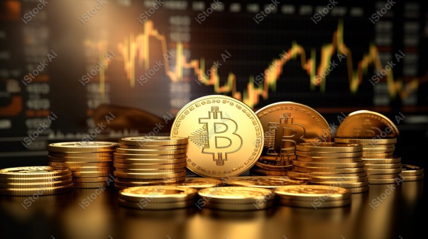 Stock or currency market financial exchange, Cryptocurrency gold