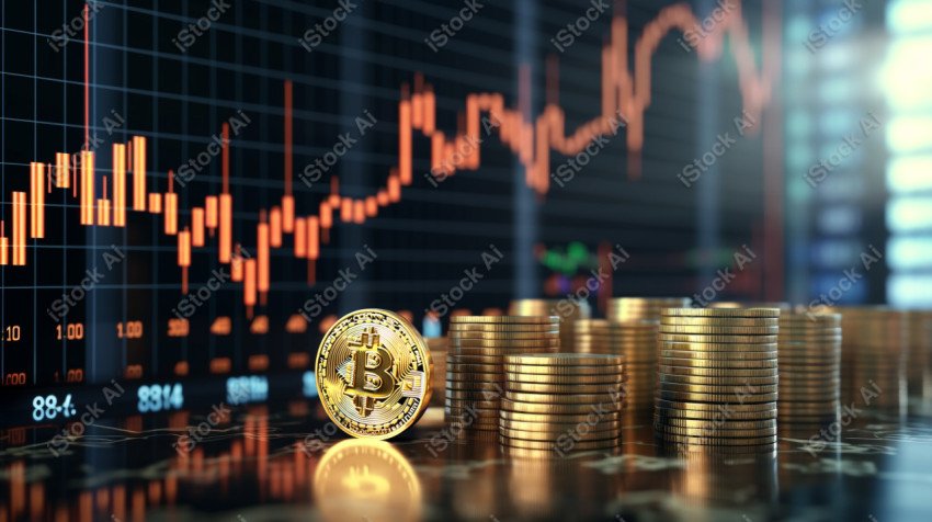 Stock or currency market financial exchange, Cryptocurrency gold