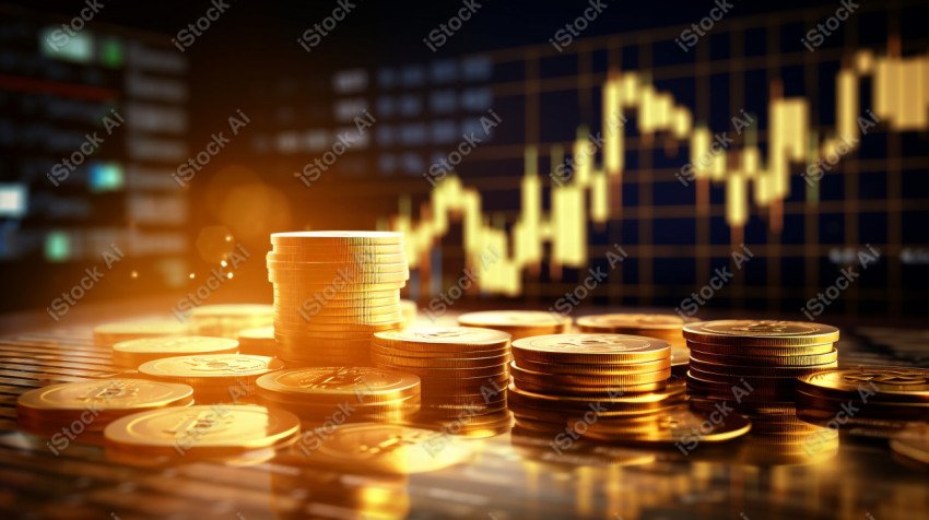 Stock or currency market financial exchange, Cryptocurrency gold