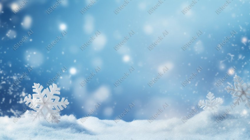 Blue winter christmas background for design