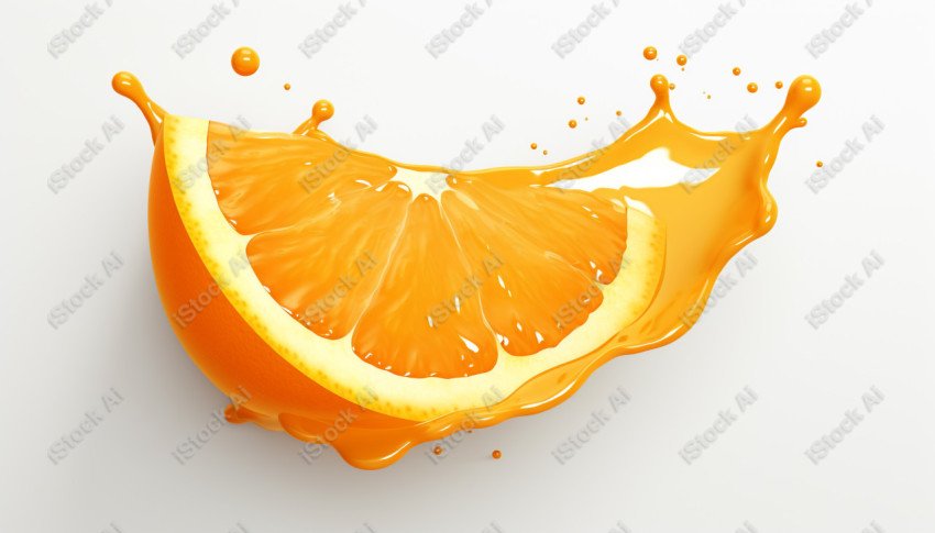 Juicy fresh orange, dripping with juices