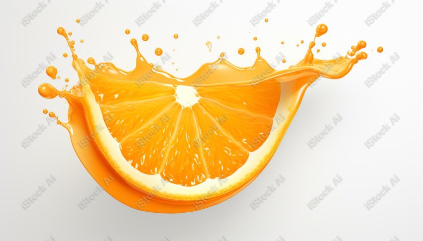 Juicy fresh orange, dripping with juices