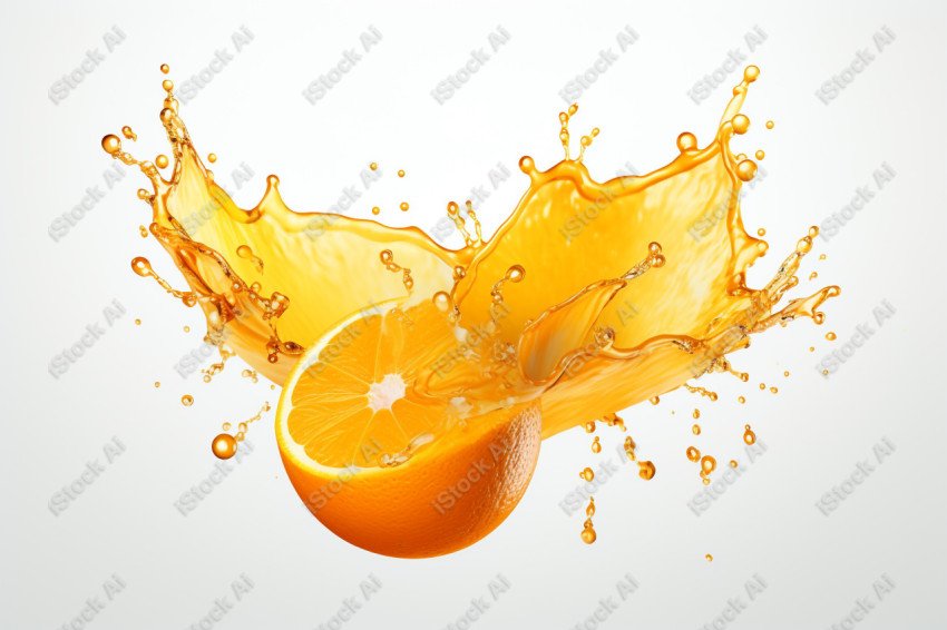 Juicy fresh orange, dripping with juices