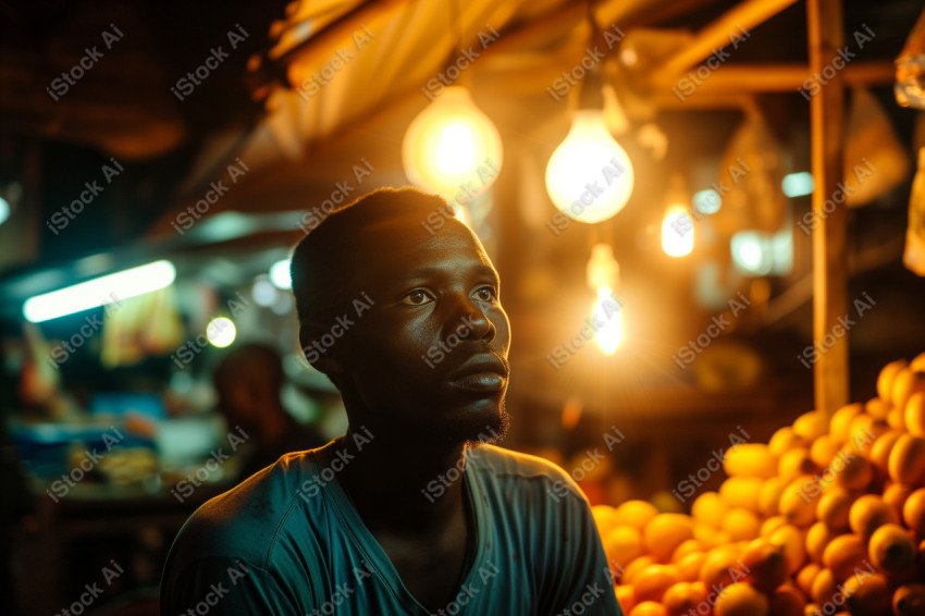 Cinematic, Portrait Photo, a merchant from African, Generated with AI (5)