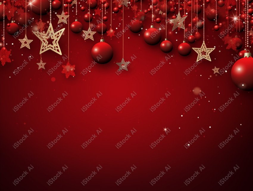 Christmas red background with decorative design