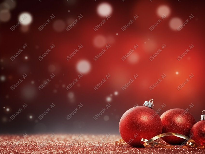 Christmas red background with decorative design