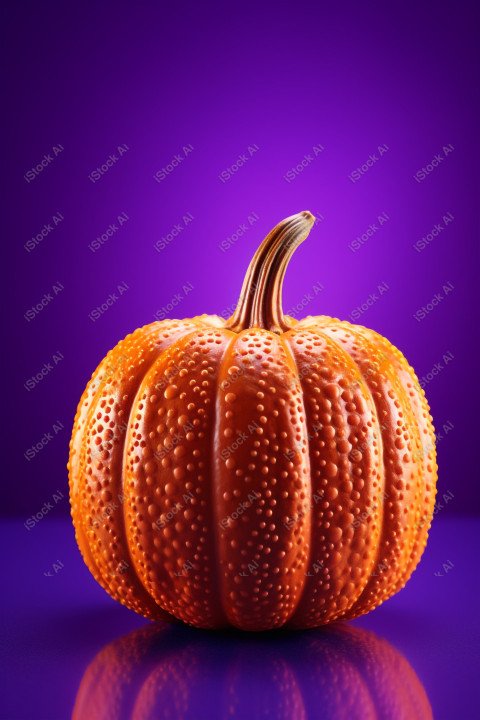 A stunning photograph of a pumpkin glowing with Hallow