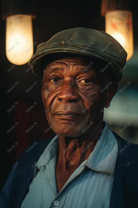 Cinematic, Portrait Photo, a merchant from African, Generated with AI (6)