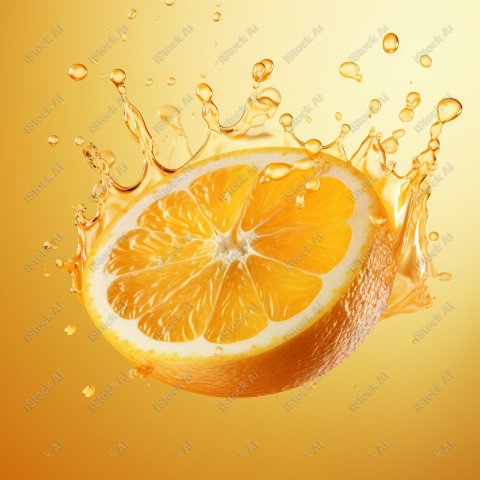 Juicy fresh orange, dripping with juices