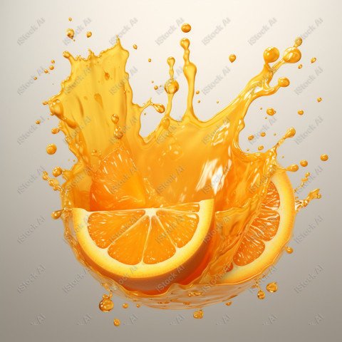 Juicy fresh orange, dripping with juices