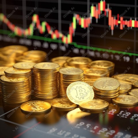 Stock or currency market financial exchange, Cryptocurrency gold