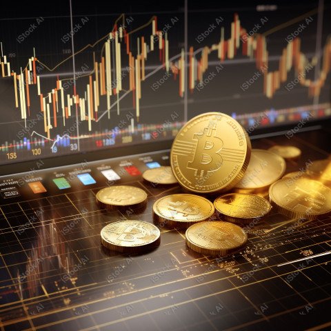 Stock or currency market financial exchange, Cryptocurrency gold