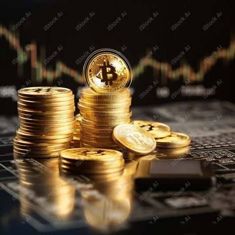 Stock or currency market financial exchange, Cryptocurrency gold