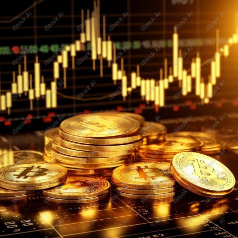 Stock or currency market financial exchange, Cryptocurrency gold