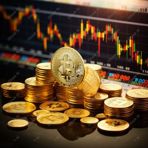 Stock or currency market financial exchange, Cryptocurrency gold