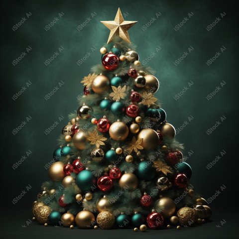 Decorative background with Christmas tree